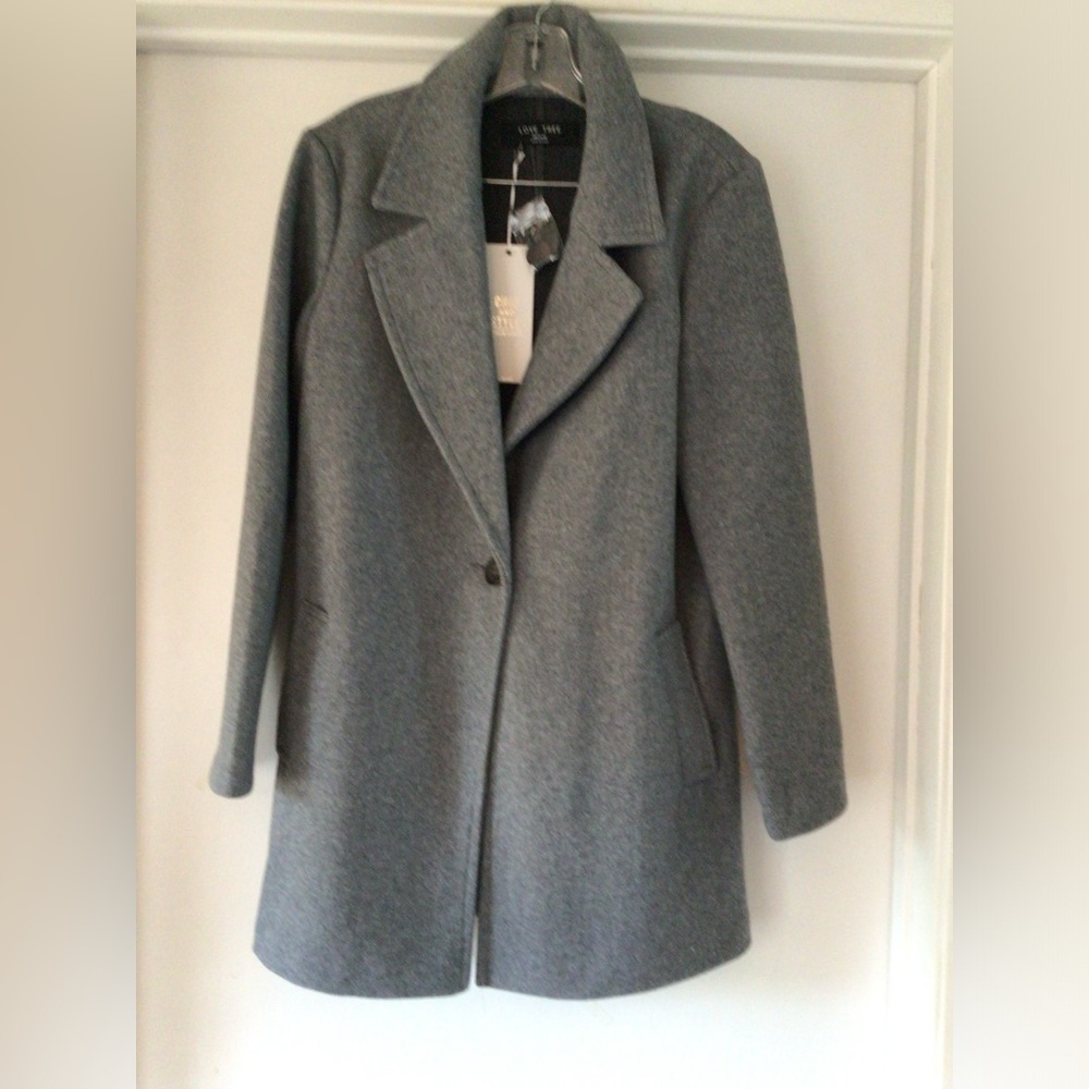 Gray medium pea coat